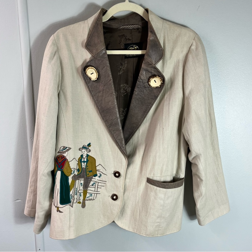 Vintage Julius Lang Der Trachtenmeister Oktoberfest Jacket w/ Embroidery Size 40